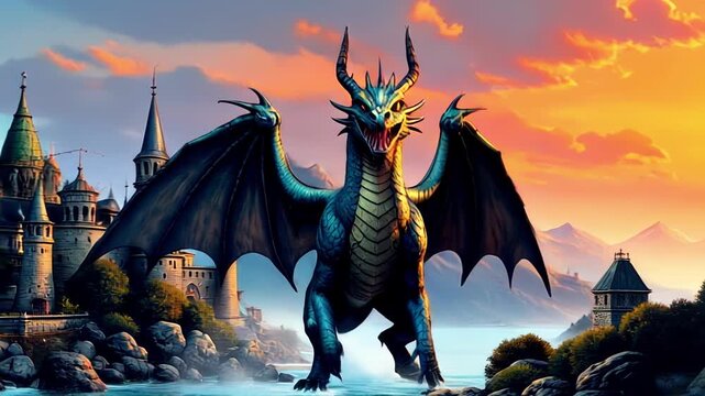 Incredibly beautiful and wonderful dragon from the book by Robin Hobb in the fairytale city of Kelsingra.
