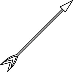 Naklejka premium Simple black and white arrow illustration