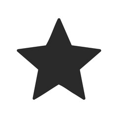 Black star icon on white background - simple geometric design