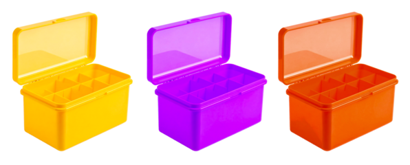 colorful open toolbox isolated on white background