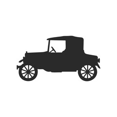 Silhouette of vintage car with classic design and retro appeal