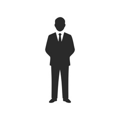 Obraz premium Silhouette of a male figure in formal attire