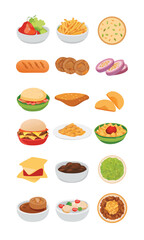 A collection of delicious food illustrations