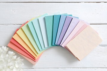 soft-hued pigment samples in clean arrangement  
