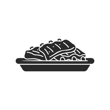 black ribs on plate clip art preview