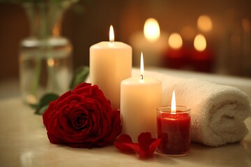 elegant pampering tableau with floral drama  
