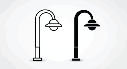 Fototapeta premium Street Lamp Icon Illustration