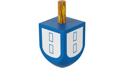 Isolated Blue Dreidel