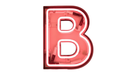 Isolated Neon Letter B