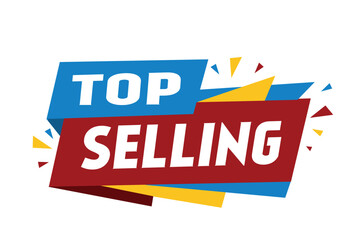 Top selling label badge graphic for marketing designs Vector illustration