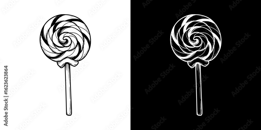 Aufkleber isolated vector image of a bunch of carrots with greens, two design variants on transparent and blac