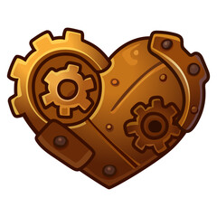 Steampunk Mechanical Heart with Gears