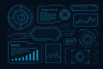 Futuristic HUD Interface Elements
