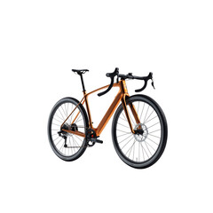 Fototapeta premium Copper gravel bicycle isolated on white background for outdoor adventures