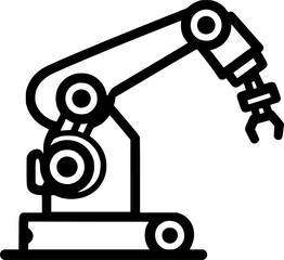 Industrial robot icon. Manufacturing nachinery symbol desig vector sign, symbol, vector, art