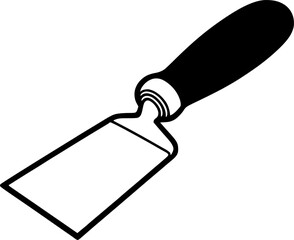 Putty knife flat, build and repair, spatula sign vector graphics. sign, symbol, vector, art