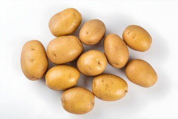 Obraz premium potatoes on white background 