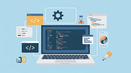 Coding and Data Analytics Icons for Developer Projects
