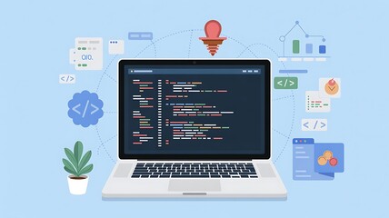 Coding and Data Analytics Icons for Developer Projects