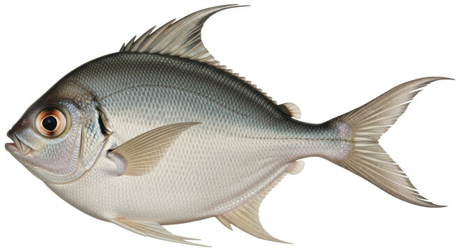Isolated Pomfret Fish