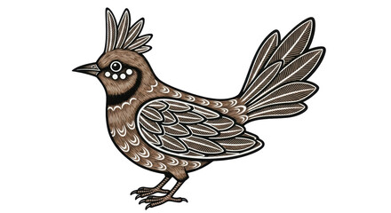 Isolated Illustration of a Lark Bird
