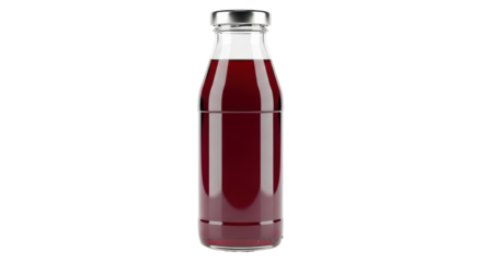 Isolated Bottle of Red Juice