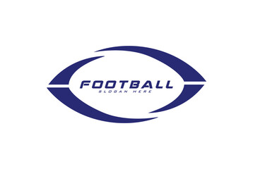 Dynamic American football badge logo vector - Rugby logo.