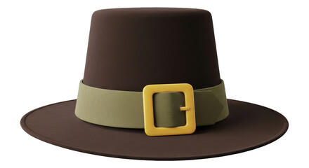 Isolated Pilgrim Hat