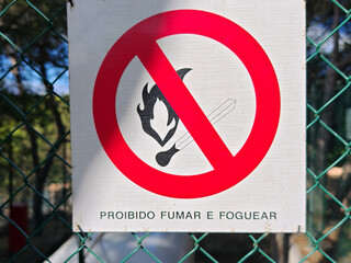 danger sign of flammable and fire