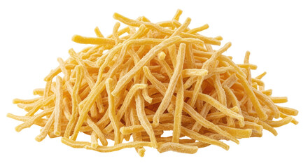 Isolated Pile of Homemade Noodles
