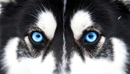 Close-up of Husky dog eyes