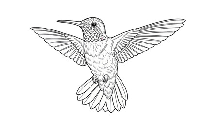 Fototapeta premium Isolated Hummingbird