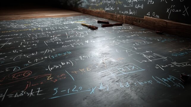 Chalkboard Math Equations