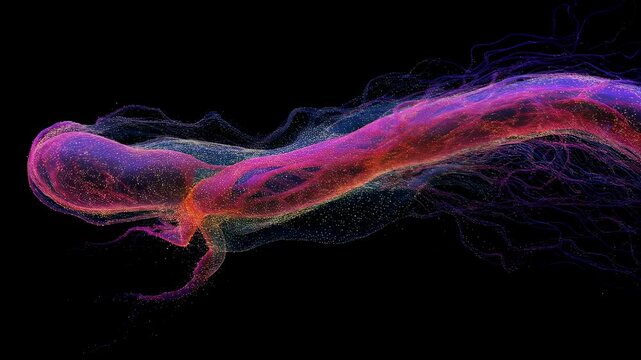 Visualization of jittery neural impulses disrupting smooth muscle movement in spastic cerebral palsy.