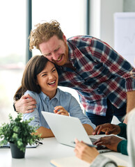 Group of young business people having a meeting or presentation and seminar in the office. Portrait...
