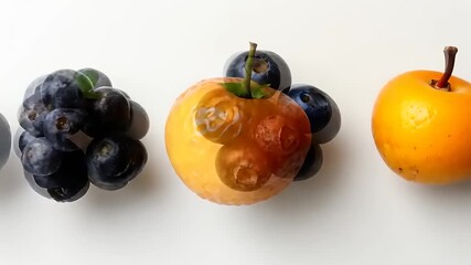 Vibrant Still Life: A Dynamic Exploration of Fresh Fruits and Colors with Transitions