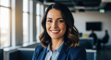 Smiling woman in business suit