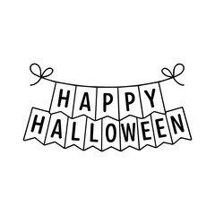 line garland with the inscription happy halloween on a white background vector
Vector festive garland