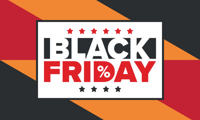 Black Friday. Sale up to 90% off. Biggest sale of the year. Special offer banner. Holiday shopping in United States. Super season deal in November. Discount badge. Creative vector template
