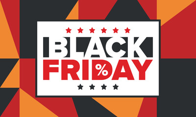 Black Friday. Sale up to 90% off. Biggest sale of the year. Special offer banner. Holiday shopping in United States. Super season deal in November. Discount badge. Creative vector template