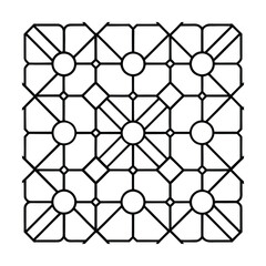 Seamless Geometric Square Pattern with Rounded Corners