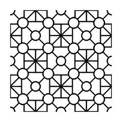 Seamless Geometric Square Pattern with Rounded Corners