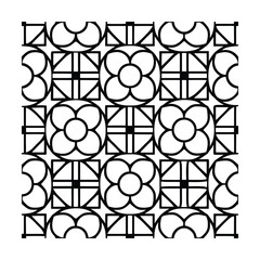 Seamless Geometric Square Pattern with Rounded Corners