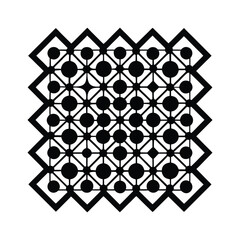 Seamless Geometric Square Pattern with Rounded Corners