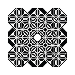 Seamless Geometric Square Pattern with Rounded Corners
