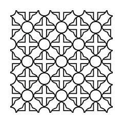 Seamless Geometric Square Pattern with Rounded Corners