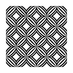 Seamless Geometric Square Pattern with Rounded Corners