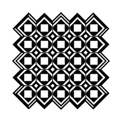 Seamless Geometric Square Pattern with Rounded Corners