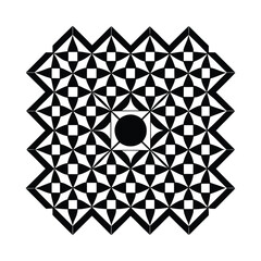 Seamless Geometric Square Pattern with Rounded Corners
