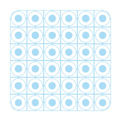 Seamless Geometric Square Pattern with Rounded Corners